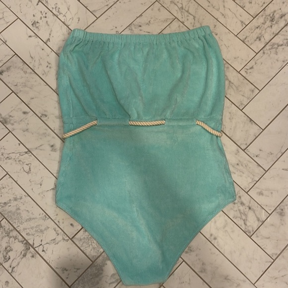 Lisa Marie Fernandez victor drawstring terry maillot one piece - Picture 5 of 5